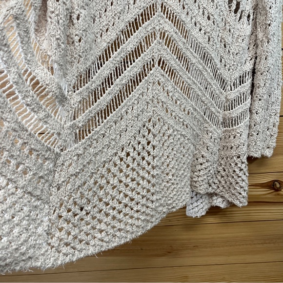 Line the Label Cardigan Sweater Duster Longline Small Cotton Ivory Festival B88 - Picture 16 of 16